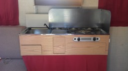 Rapido Confort  1984 - keuken met windscherm